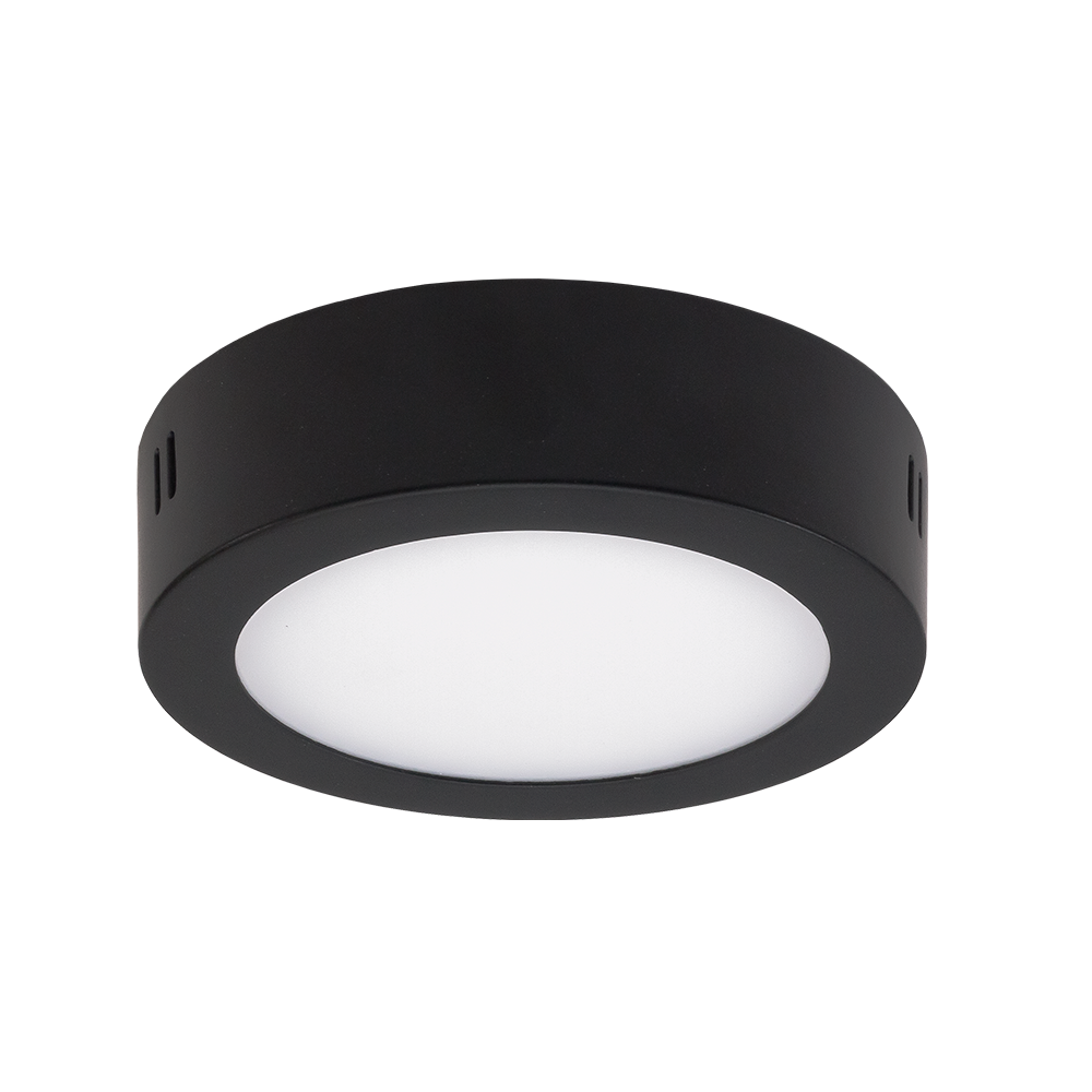 PLAFON LED NEGRO REDONDO 6W 3000K MARKAS